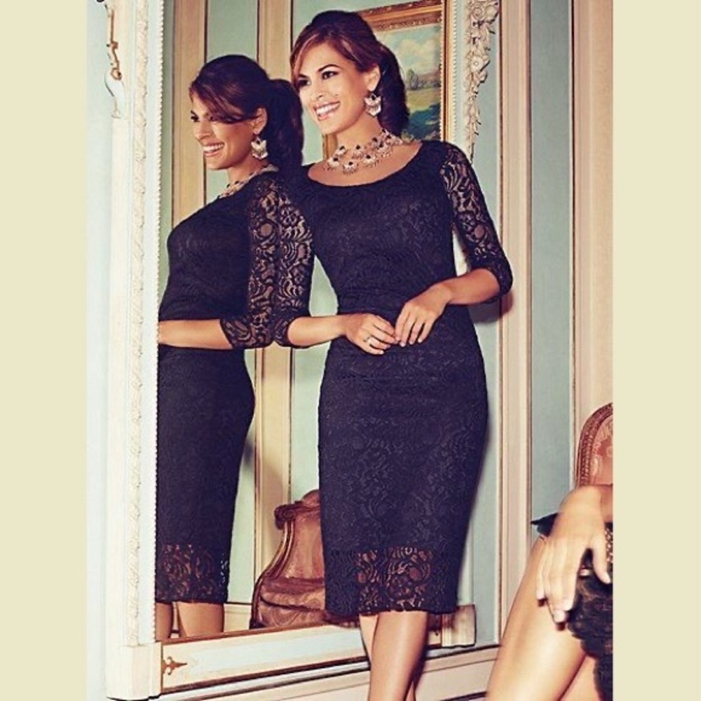 Taupe lace long sleeve dress Sz 16